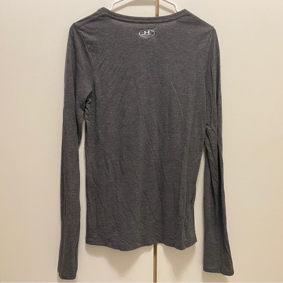 Under Armour Tops Go Fight Cure Under Armour Breast Cancer Grey Long Sleeve Shirt Poshmark